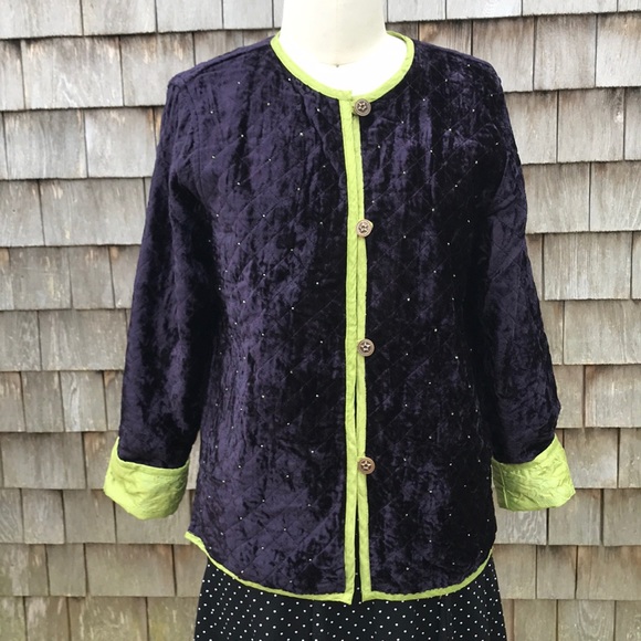 Reversible Silk and Velour Mao Jacket - Picture 5 of 8